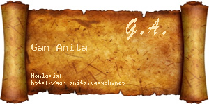Gan Anita névjegykártya